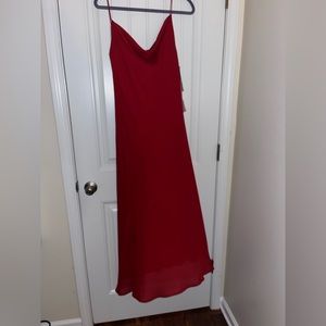 Hampton Dress CO. Red sheer long dress size 16, new with tags